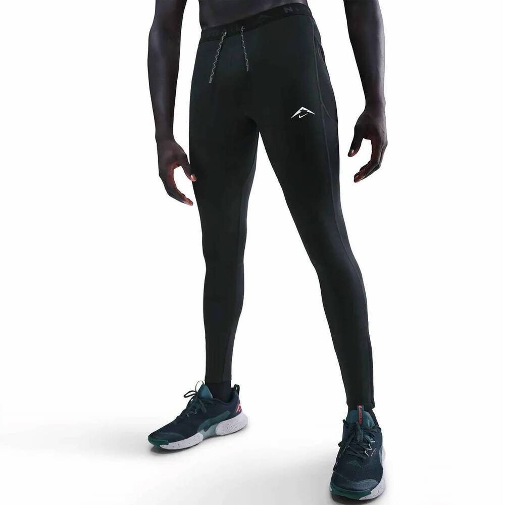 NEW NIKE lunar ray dri-fit adv running tight pants in black/summit white
